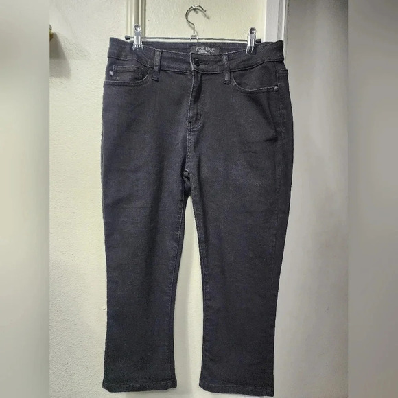 Judy Blue Black Mid-Rise Skinny Capris Size 7/28 Casual Spring Summer - Picture 1 of 8